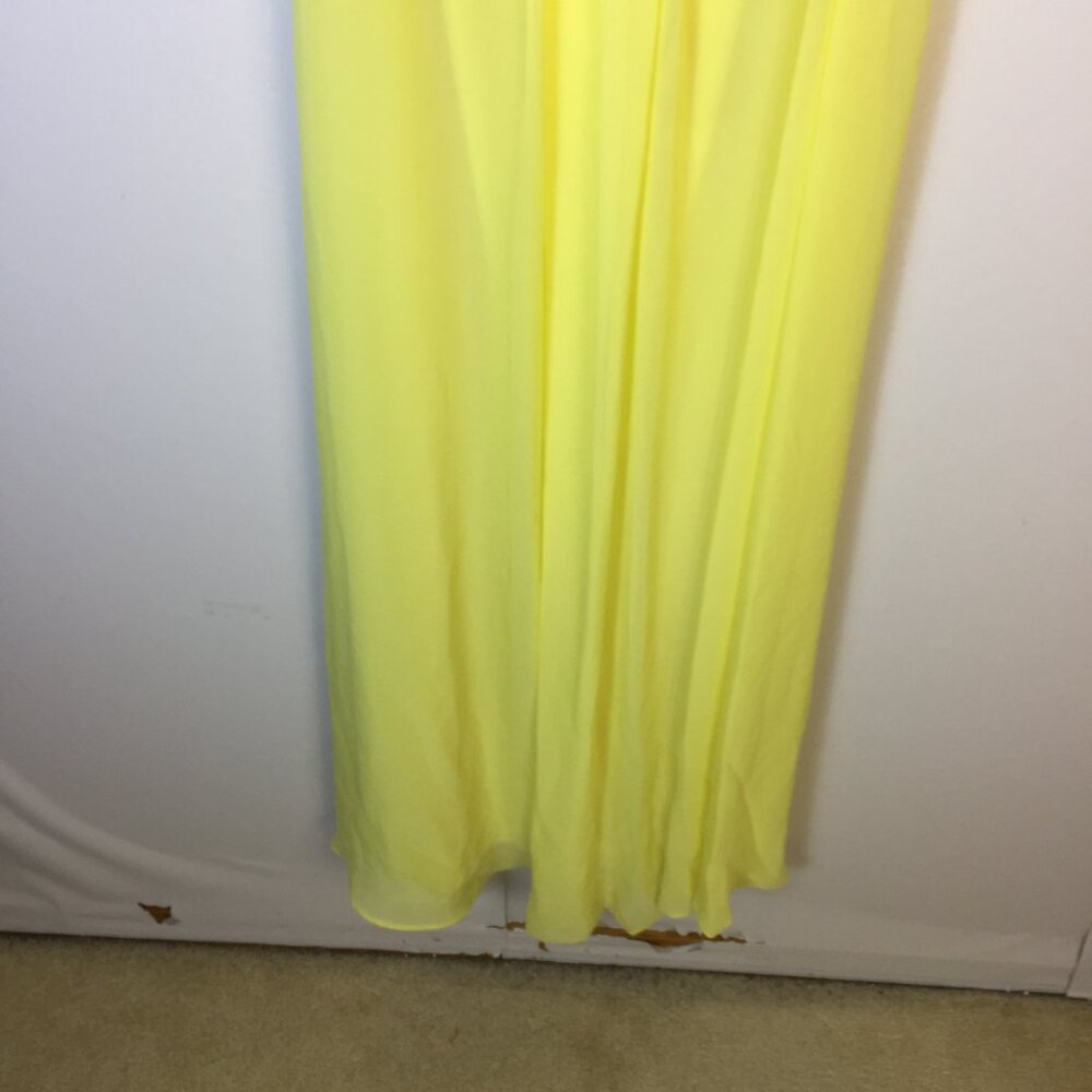 Adrianna Papell Hailey Strapless Maxi Dress Size 5/6 Womans Yellow Empire Waist - Picture 6 of 13